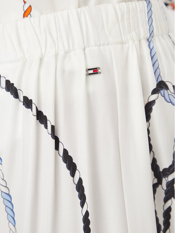 Tommy Hilfiger Tommy Hilfiger Παντελόνι υφασμάτινο WW0WW50976 Κρεμ Straight Fit