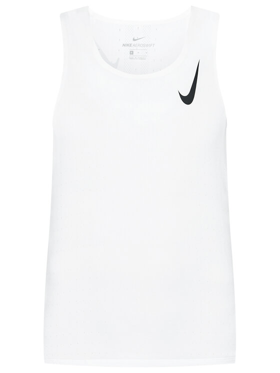 Nike Nike Koszulka techniczna Aeroswift Singlet CJ7835 Biały Slim Fit
