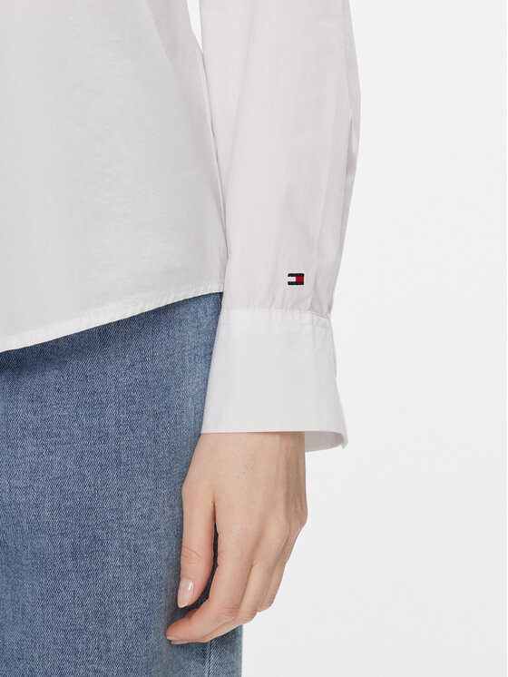 Tommy Hilfiger Tommy Hilfiger Hemd Essential WW0WW40543 Weiß Regular Fit