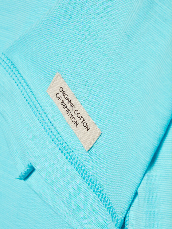 United Colors Of Benetton United Colors Of Benetton Marškinėliai 3MM5C103W Mėlyna Regular Fit