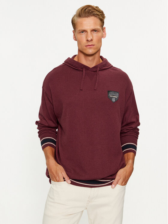 Armani Exchange Sveter 6RZM2A ZM3FZ 14AU Bordová Regular Fit