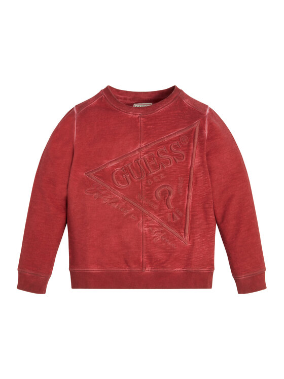 Guess Guess Majica dugih rukava L3GQ02 KA6R0 Tamnocrvena Regular Fit