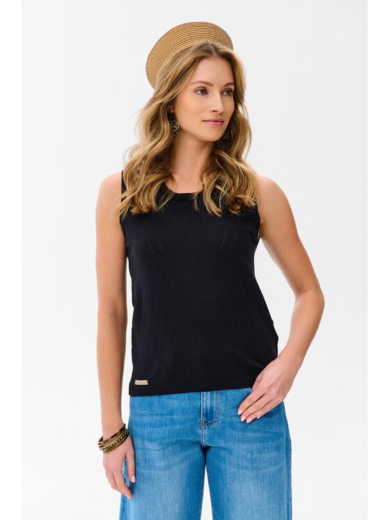 blue shadow blue shadow Bluzka Selis Czarny Regular Fit