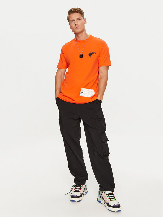 Off-White T-Shirt OMAA027T22JER0012001 Pomarańczowy Regular