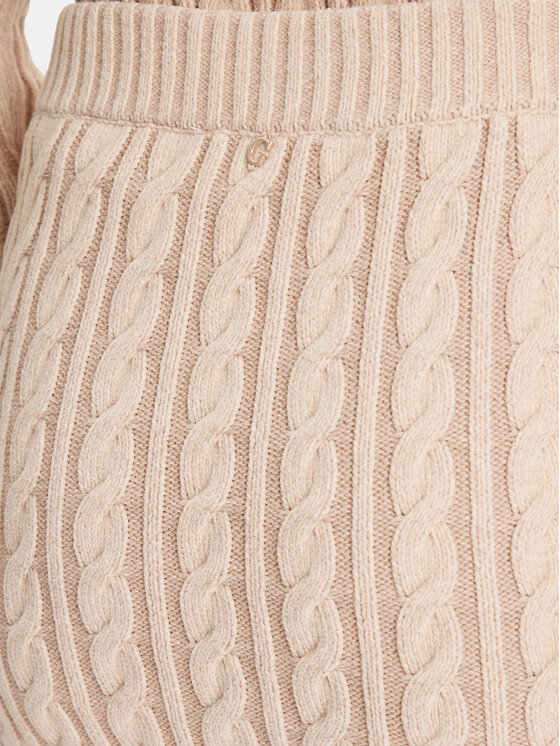 Guess Guess Minigonna W5YD68 Z3OU0 Beige Regular Fit