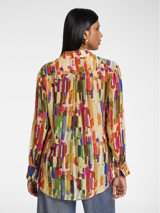 Elena Mirò Elena Mirò Camicia 5001P000316N041 Crema Regular Fit