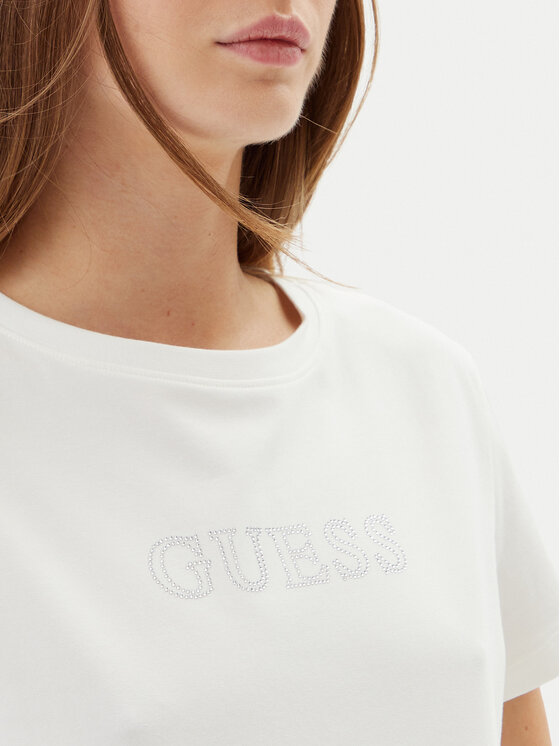 Guess Guess Тишърт BRIANA SS V3BI11 J1314 Бял Active Fit