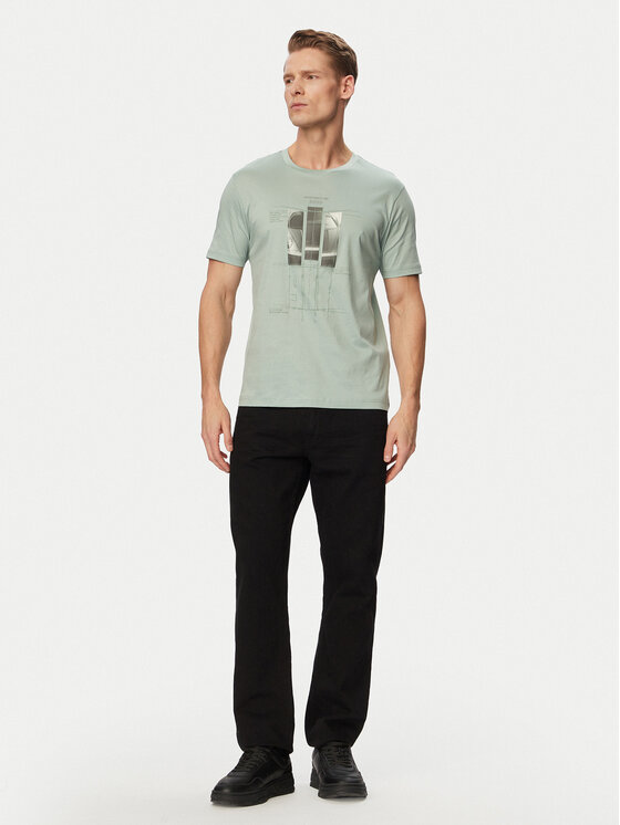 BOSS BOSS Tričko PS Spirit70 Grx 50559811 Zelená Regular Fit