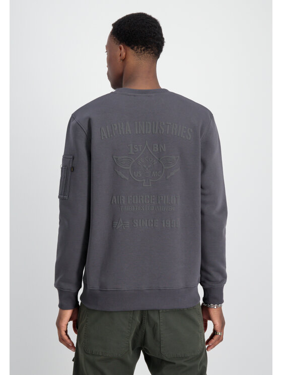 Alpha Industries Alpha Industries Bluza Air Force Sweatshirt Szary Regular Fit