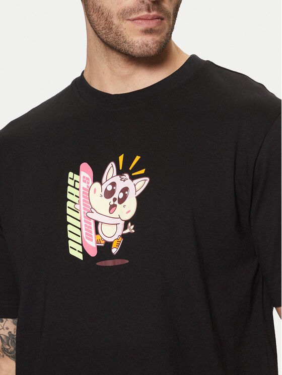 adidas adidas Tricou Kawaii JP2675 Negru Regular Fit