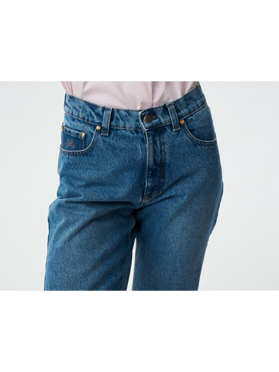 MARI PRETI MARI PRETI Jeansy Denim Rust Granatowy Straight Leg