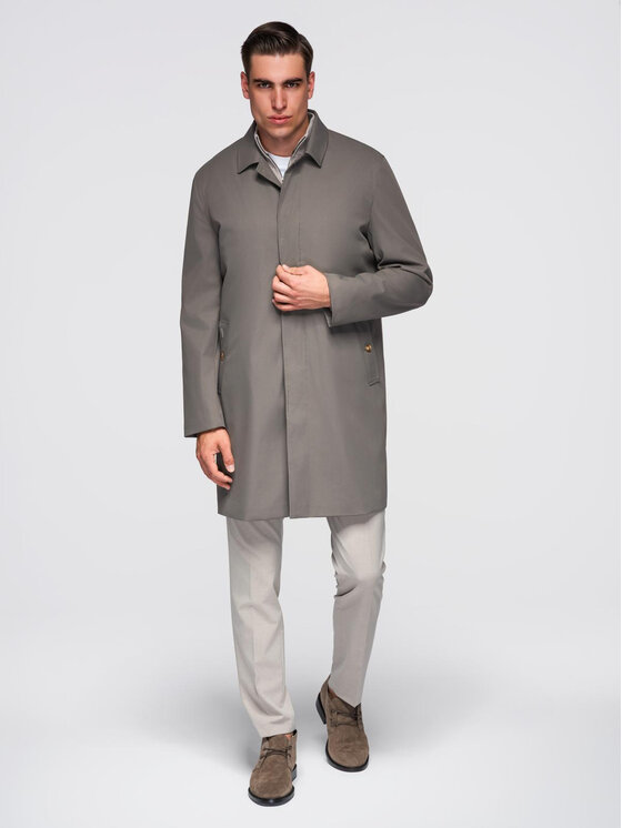 Ombre Ombre Zimní kabát OM-COLC-0144 Hnědá Regular Fit