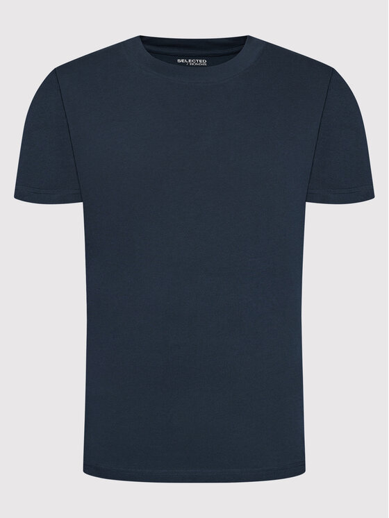 Selected Homme Selected Homme T-Shirt Colman 16077385 Granatowy Relaxed Fit
