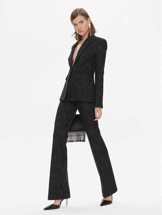 PINKO Pinko Hlače iz tkanine Hulka 100054 A1AQ Črna Wide Leg