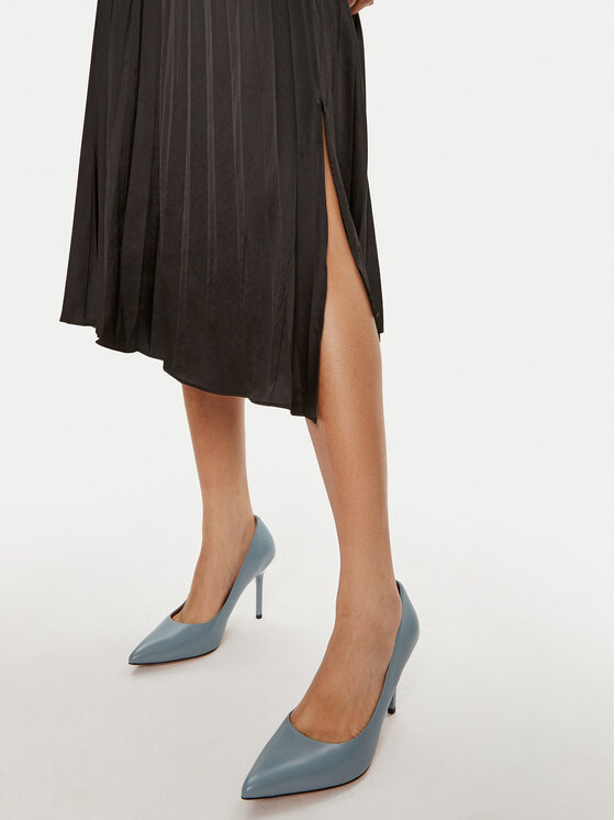 DKNY DKNY Rakott szoknya P4ENTQBW Fekete Regular Fit