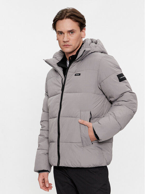 Calvin Klein Zimné bundy Crinkle K10K110336 Sivá Regular Fit