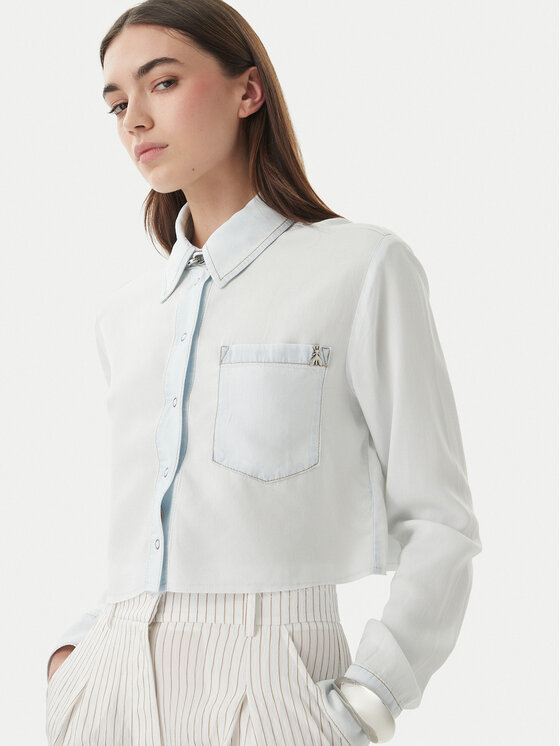 Patrizia Pepe Patrizia Pepe Риза 2C1665/D9A0-CB20 Светлосин Regular Fit