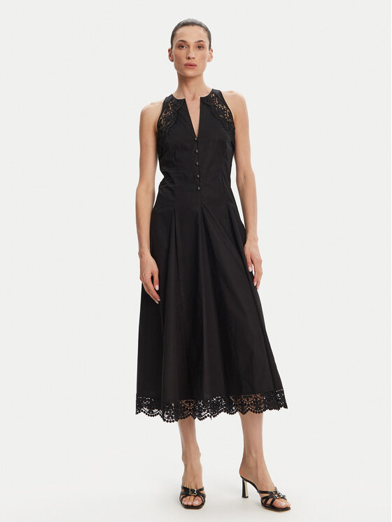 TWINSET TWINSET Koktel haljina 251TT2090 Crna Regular Fit