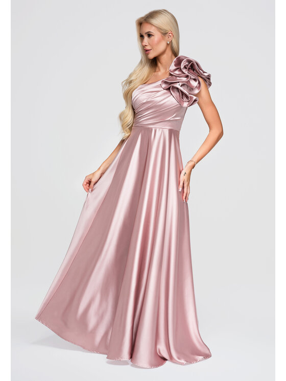Ombre Ombre Sukienka wieczorowa LA-OM-DLR362 Różowy Regular Fit