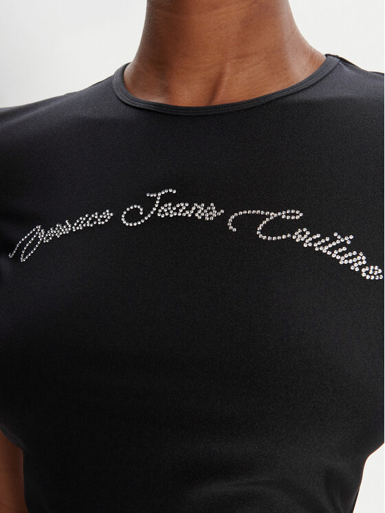 Versace Jeans Couture Versace Jeans Couture T-krekls 79HAH6A2 N0008 Melns Slim Fit