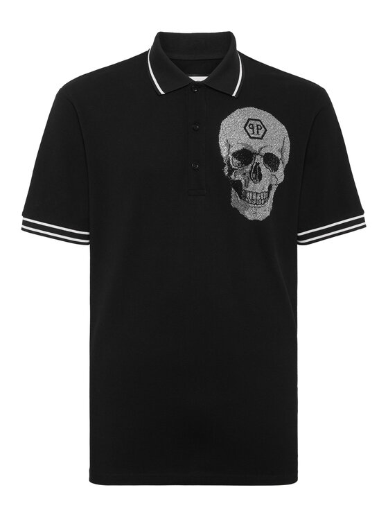 PHILIPP PLEIN PHILIPP PLEIN Polo 27157 Czarny Slim Fit