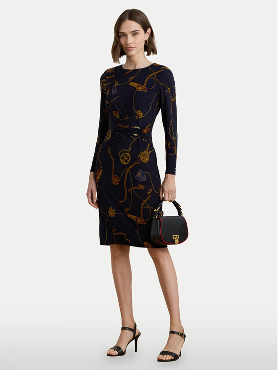 LAUREN RALPH LAUREN Každodenné šaty 250957702 Tmavomodrá Slim Fit
