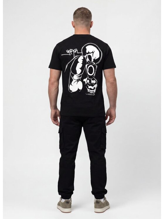 PITBULL PITBULL T-Shirt LA CAVALERA Czarny Regular Fit