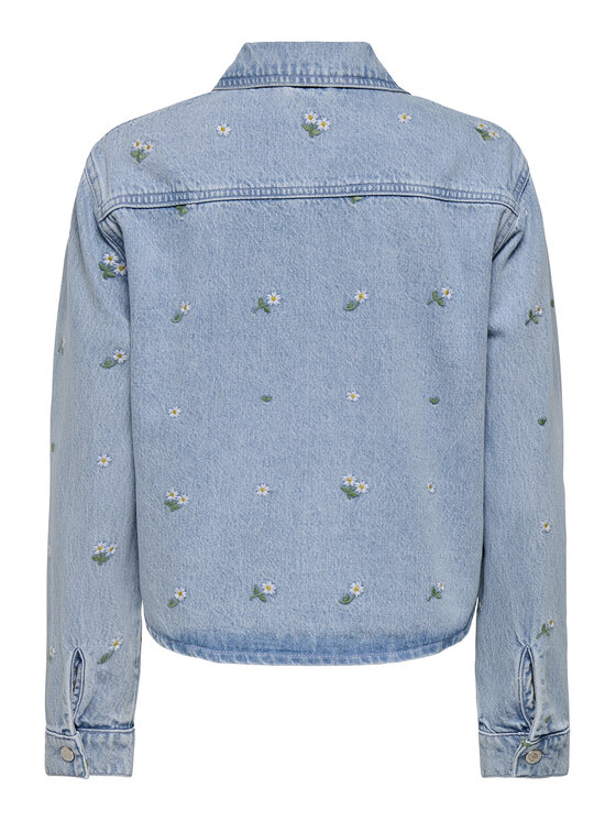 ONLY ONLY Jeans srajca Cassie 15349520 Modra Oversize