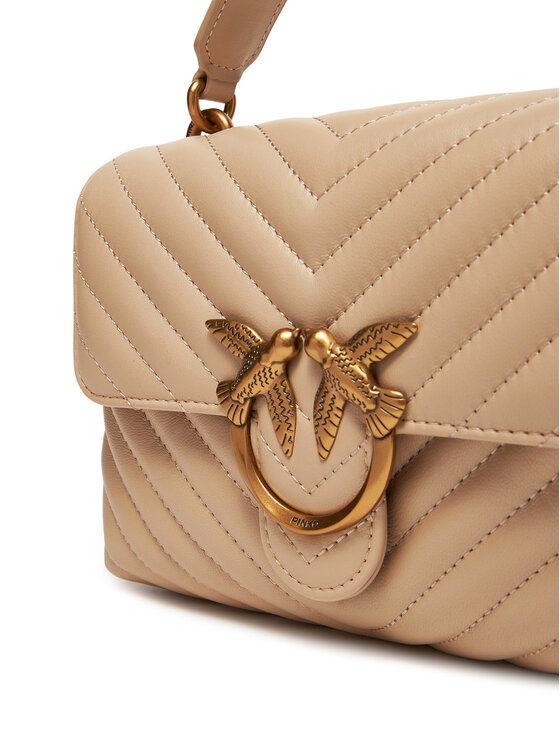 PINKO PINKO Ročna torba Love Lady Puff Mini Cl AI PE 25 PLTT 100044 A0GK Bež