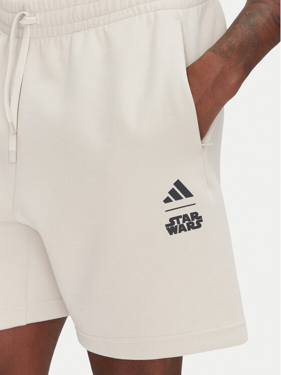adidas adidas Pantaloni scurți sport Star Wars The Mandalorian™ JI5721 Bej Regular Fit