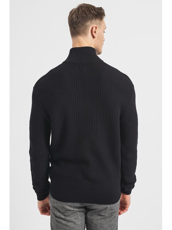 Mustang Mustang Maglione Style Emil T Ziptroyer Nero Regular Fit