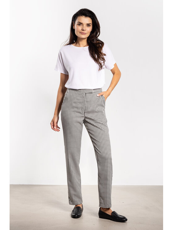 Awama Awama Pantaloni da donna A748 Bianco Basic Fit