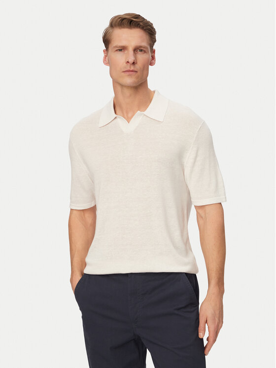 Calvin Klein Tricou polo LV04LF313G Alb Regular Fit