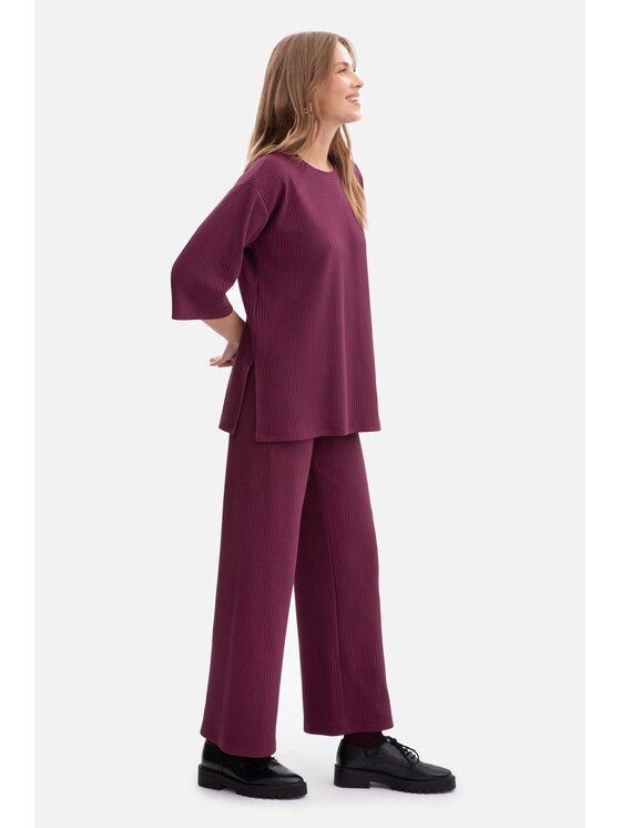 BeWear BeWear Bluzka b301 Fioletowy Baggy Fit