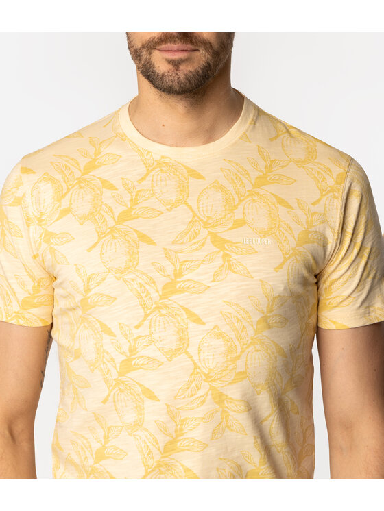 Lee Cooper Lee Cooper T-Shirt LEMON 3170 Żółty Slim Fit
