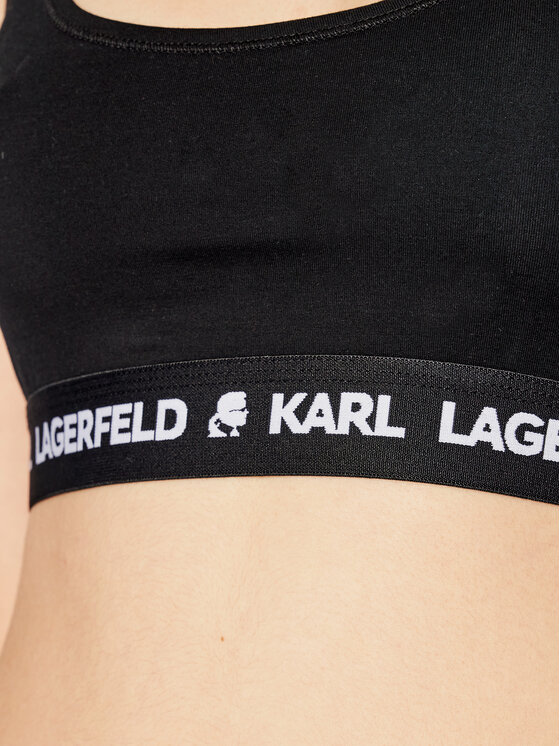 KARL LAGERFELD KARL LAGERFELD Podprsenkový top Logo 211W2102 Černá