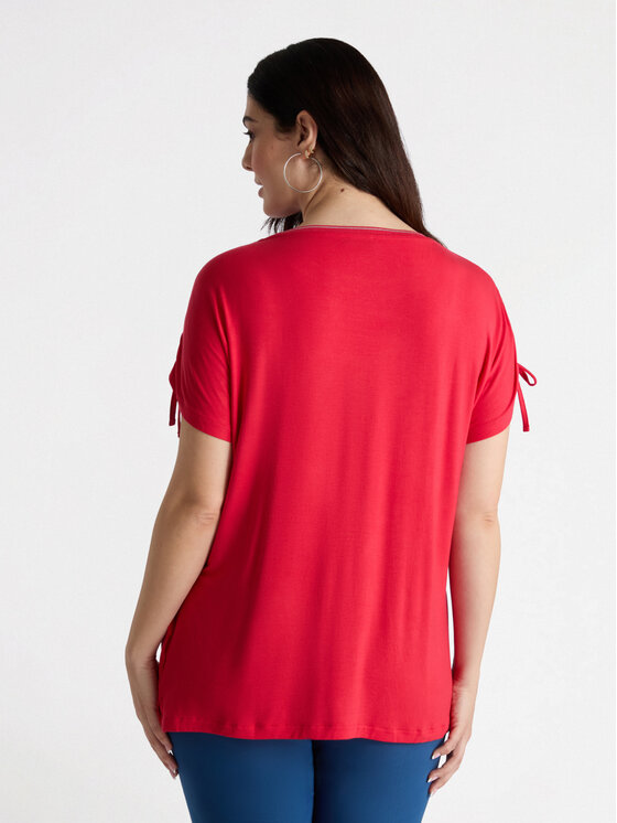 Fiorella Rubino Fiorella Rubino T-Shirt G123L008418N016 Czerwony Regular Fit