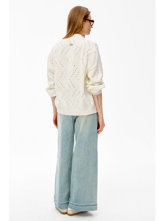 blue shadow blue shadow Kardigan Blash Écru Regular Fit