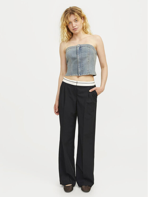 JJXX JJXX Hlače iz tkanine Ellis 12261522 Črna Loose Fit