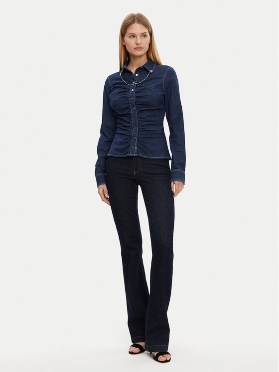 Guess Guess Koszula W5RH69 D5HJ1 Granatowy Regular Fit