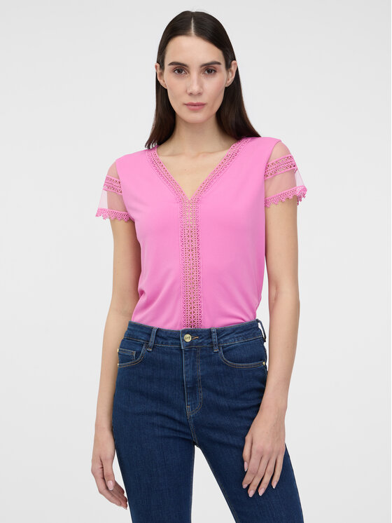 Orsay Orsay Bluzka 1000611356000__M Różowy Regular Fit