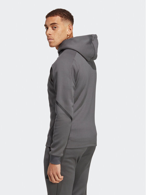 Adidas grey zip hoodie best sale