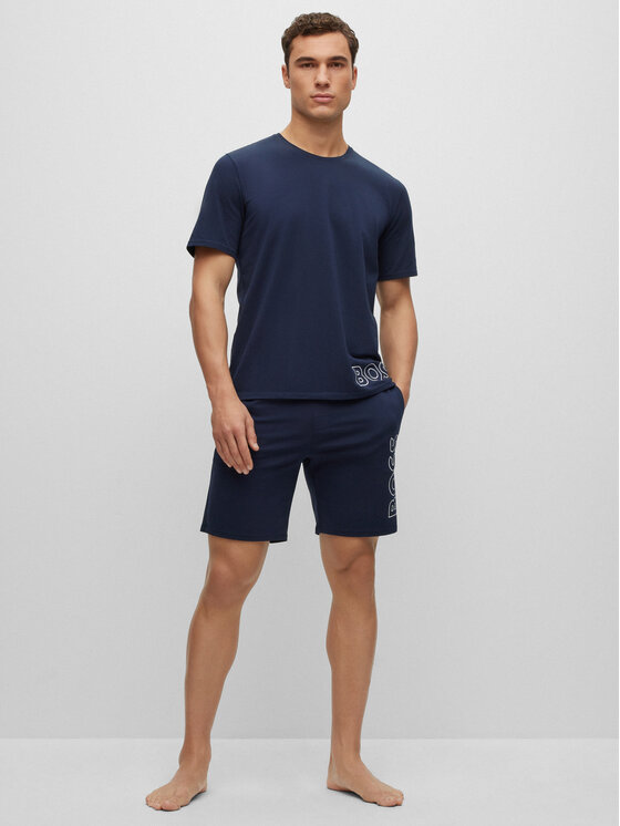 BOSS Boss Riidest šortsid 50472753 Tumesinine Regular Fit