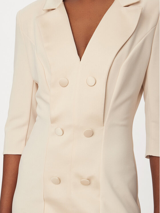 Rinascimento Rinascimento Cocktail obleka CFC0128109003 Bež Slim Fit