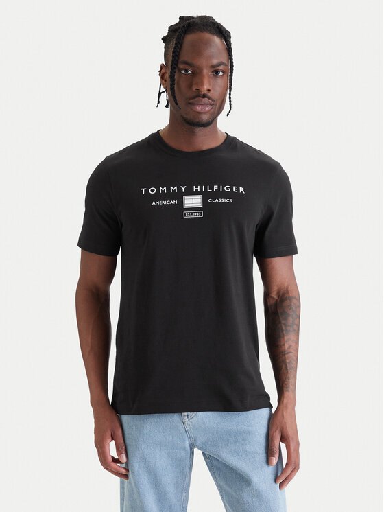 Tommy Hilfiger Tricou Brand Love MW0MW42365 Negru Regular Fit