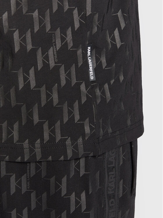 KARL LAGERFELD Polo 745070 524251 Czarny Regular Fit | Modivo.pl