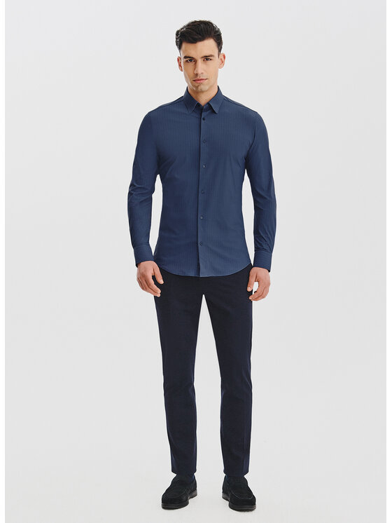 Pako Lorente Pako Lorente Koszula P25WF-1X-049 Granatowy Slim Fit