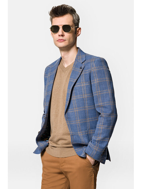 Lancerto Lancerto Marynarka Florence MA131123000016.NIEBIESKI Niebieski Slim Fit