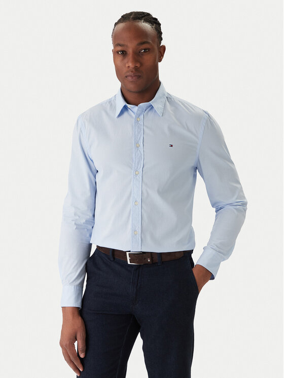 Tommy Hilfiger Tommy Hilfiger Camicia MW0MW40460 Celeste Slim Fit