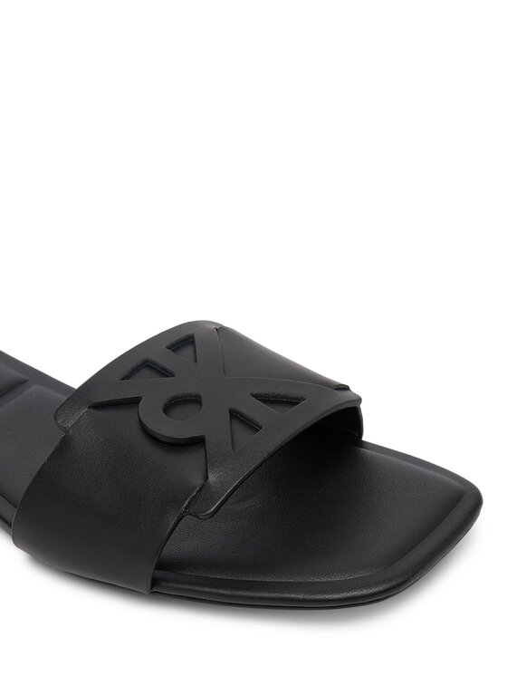 Calvin Klein Calvin Klein Παντόφλες Square Flat Sandal Emblem HW0HW03128 Μαύρο